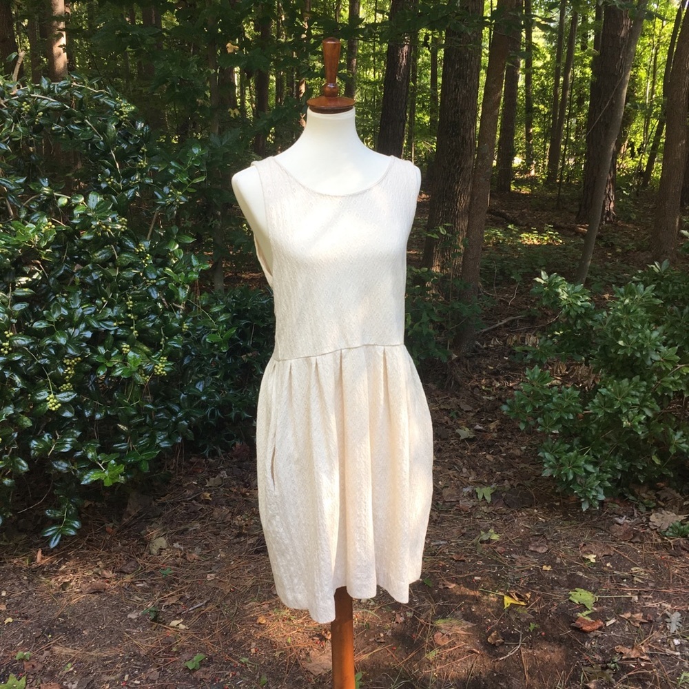 Anthropologie embroidered dress with pockets